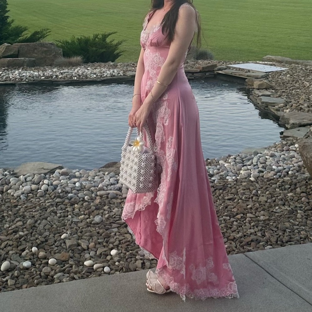 For Love & Lemons Clemente Maxi Dress XS Pink - Picture 2 of 7